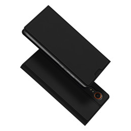Dux Ducis Skin Pro dėklas su atvartu ir kortelių lizdu, skirtas Samsung Galaxy Xcover 7 - juodas