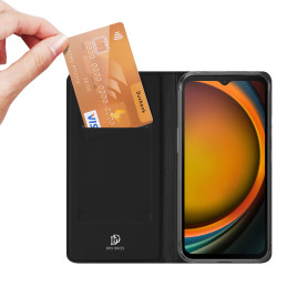 Dux Ducis Skin Pro dėklas su atvartu ir kortelių lizdu, skirtas Samsung Galaxy Xcover 7 - juodas