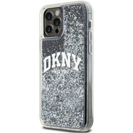DKNY Liquid Glitter Big Logo dėklas, skirtas iPhone 12 Pro/ 12 - juodas