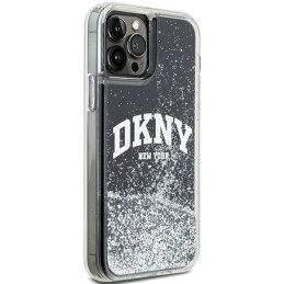DKNY Liquid Glitter Big Logo dėklas, skirtas iPhone 12 Pro/ 12 - juodas