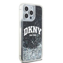 DKNY Liquid Glitter Big Logo dėklas, skirtas iPhone 13 Pro Max - juodas