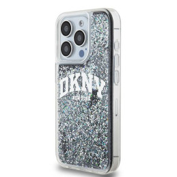 DKNY Liquid Glitter Big Logo dėklas, skirtas iPhone 14 Pro - juodas
