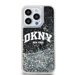 DKNY Liquid Glitter Big Logo dėklas, skirtas iPhone 14 Pro - juodas