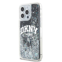 DKNY Liquid Glitter Big Logo dėklas, skirtas iPhone 14 Pro Max - juodas