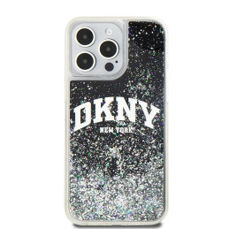 DKNY Liquid Glitter Big Logo dėklas, skirtas iPhone 14 Pro Max - juodas