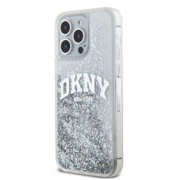 DKNY Liquid Glitter Big Logo dėklas, skirtas iPhone 15 Pro - baltas
