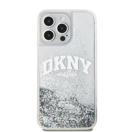 DKNY Liquid Glitter Big Logo dėklas, skirtas iPhone 15 Pro - baltas