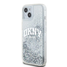 DKNY Liquid Glitter Big Logo dėklas, skirtas iPhone 15 / 14 / 13 - baltas
