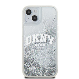 DKNY Liquid Glitter Big Logo dėklas, skirtas iPhone 15 / 14 / 13 - baltas