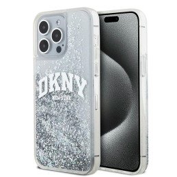 DKNY Liquid Glitter Big Logo dėklas, skirtas iPhone 15 Pro Max - baltas