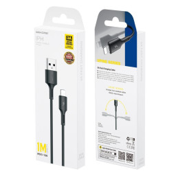 „WK Design YouPin“ kabelis USB – „Lightning 3A Power Delivery“ 1 m juodas (WDC-136i)