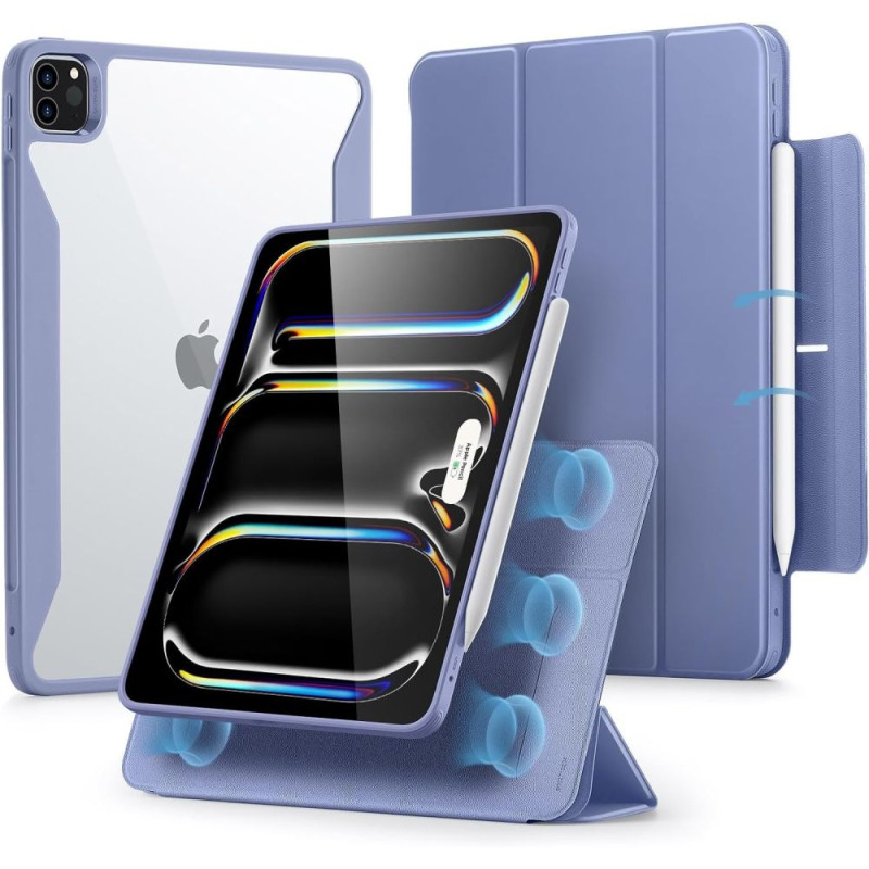ESR Rebound Hybrid dėklas, skirtas iPad Pro 13& 39 & 39 2024 – violetinė