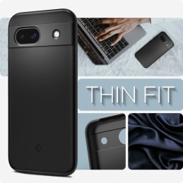 Spigen Thin Fit dėklas, skirtas Google Pixel 8A – matinė juoda