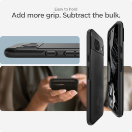 Spigen Thin Fit dėklas, skirtas Google Pixel 8A – matinė juoda