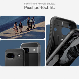 Spigen Rugged Armor dėklas, skirtas Google Pixel 8A – matinė juoda