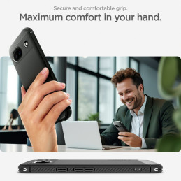 Spigen Rugged Armor dėklas, skirtas Google Pixel 8A – matinė juoda