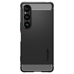 Spigen Rugged Armor dėklas, skirtas Sony Xperia 1 VI - matinė juoda