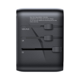 Joyroom JR-TCW01 kelioninis adapteris universalus 17W EU / US / UK / JP / AU / CN - juodas