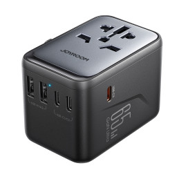 Joyroom JR-TCW02 65W kelioninis adapteris universalus EU/ US/ JP/ AU/ UK/ CN – juodas