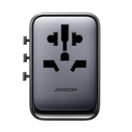 Joyroom JR-TCW02 65W kelioninis adapteris universalus EU/ US/ JP/ AU/ UK/ CN – juodas