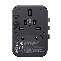 Joyroom JR-TCW02 65W kelioninis adapteris universalus EU/ US/ JP/ AU/ UK/ CN – juodas