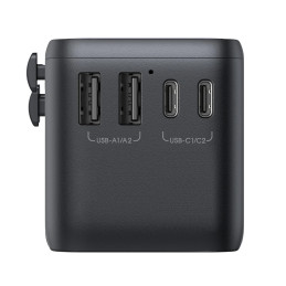 Joyroom JR-TCW02 65W kelioninis adapteris universalus EU/ US/ JP/ AU/ UK/ CN – juodas