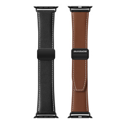 Dux Ducis Ya dirželis, skirtas Apple Watch 42/ 44/ 45/ 49 mm – juodas