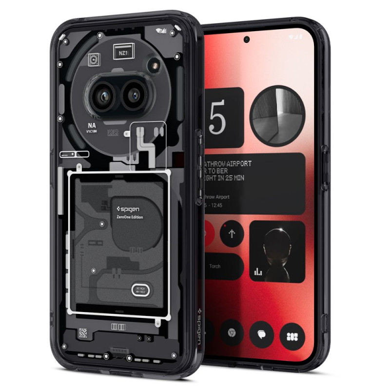 „Spigen Ultra Hybrid Case for Nothing Phone 2A“ – tamsiai pilka (nulis vieno rašto)