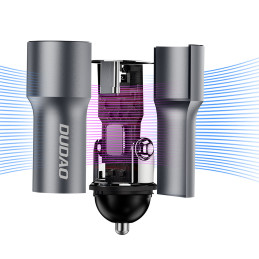 Dudao R14 USB-C 30W PD automobilinis įkroviklis - sidabrinis