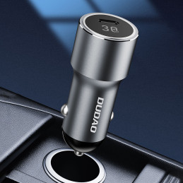 Dudao R14 USB-C 30W PD automobilinis įkroviklis - sidabrinis