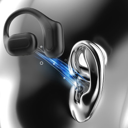 Dudao U17Pro ant ausies uždedamos belaidės ausinės su Bluetooth 5.3 ir ANC – juodos