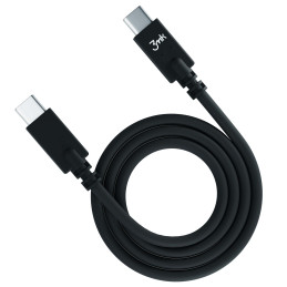 3mk Hyper Cable USB-C / USB-C 100W 4K 60Hz 1m – juodas
