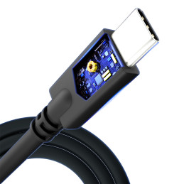 3mk Hyper Cable USB-C / USB-C 100W 4K 60Hz 1m – juodas