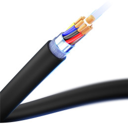 3mk Hyper Cable USB-C / USB-C 100W 4K 60Hz 1m – juodas