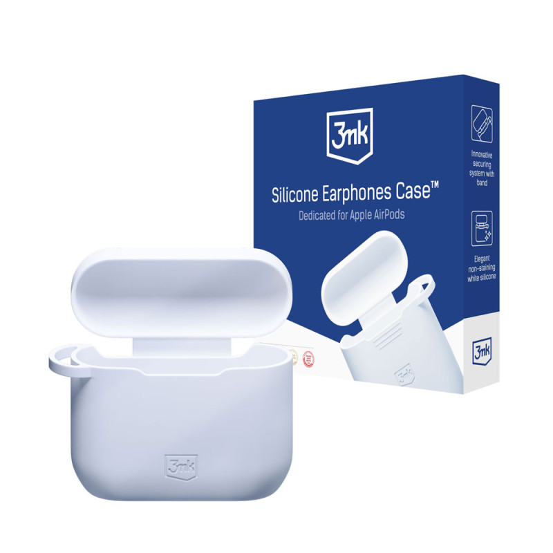 3mk Silicon AirPods dėklas, skirtas AirPods 3 – baltas