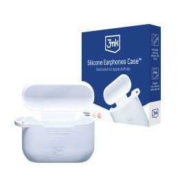 3mk silicio „AirPods“ dėklas, skirtas „AirPods Pro“ / „AirPods Pro 2“ – baltas