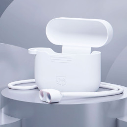 3mk silicio „AirPods“ dėklas, skirtas „AirPods Pro“ / „AirPods Pro 2“ – baltas