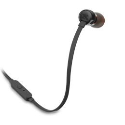 JBL Tune 110 į ausis įdedamos ausinės su 3,5 mm mini lizdu ir nuotolinio valdymo pulteliu – juodos spalvos