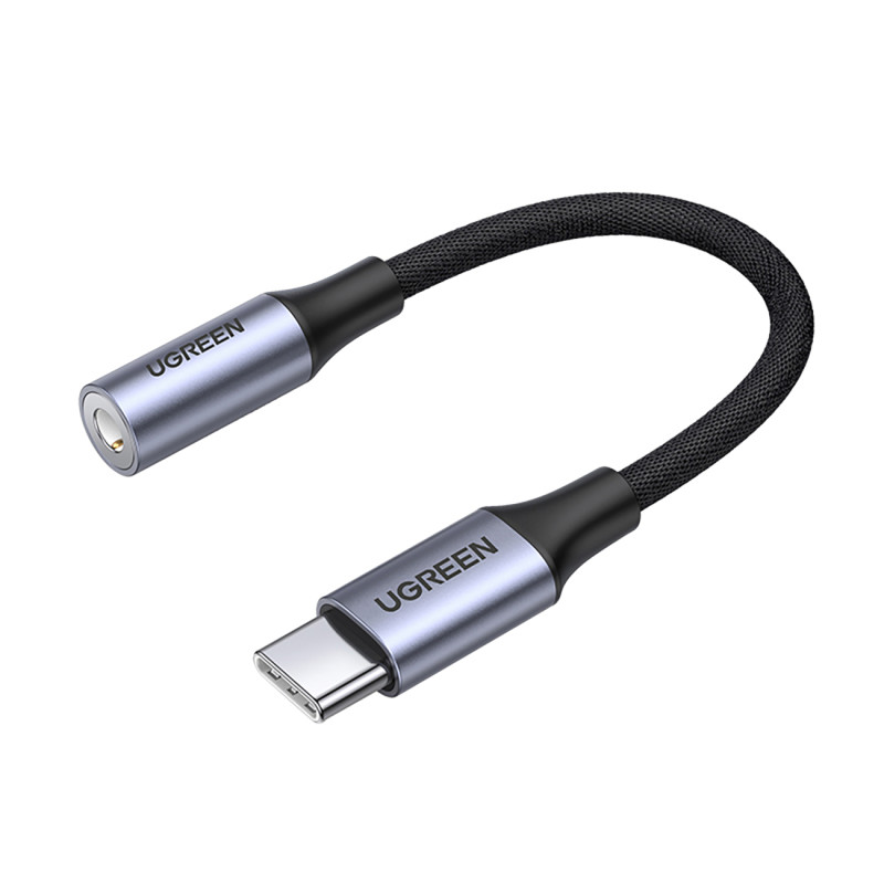 Ugreen AV161 adapteris ausinėms mini lizdas 3,5 mm (moteris) / USB-C (vyras) 10 cm - pilka