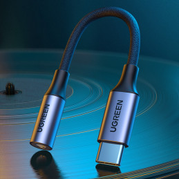 Ugreen AV161 adapteris ausinėms mini lizdas 3,5 mm (moteris) / USB-C (vyras) 10 cm - pilka
