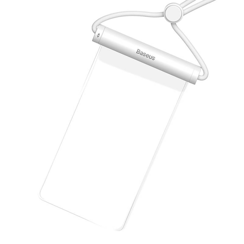 Baseus AquaGlide BS-PC030 dėklas vandeniui atsparus IPX8 su cilindriniu užsegimu - baltas