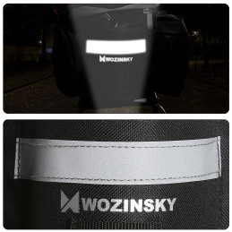Wozinsky dviračio bagažinės krepšys su dirželiu per petį 6l juodas (WBB3BK)