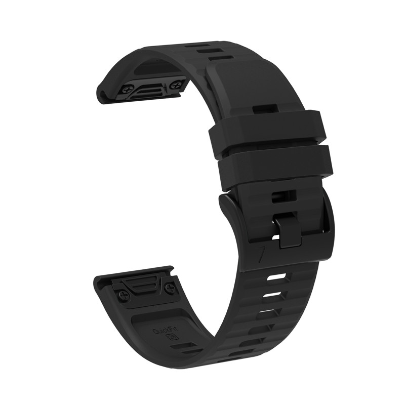 Silikoninis dirželis Garmin Fenix 3/ 5X/ 6X/ 7X Pro - juodas