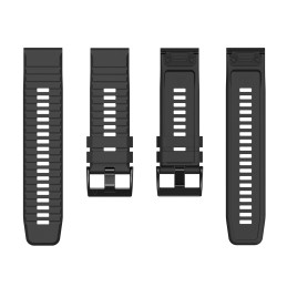 Silikoninis dirželis Garmin Fenix 3/ 5X/ 6X/ 7X Pro - juodas