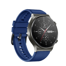 Silikoninis dirželis skirtas Huawei Watch GT 2/ 3/ 4/ 2 Pro/ 3 Pro/ 4 Pro/ GT 2e 46mm – tamsiai mėlynas