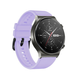 Silikoninis dirželis skirtas Huawei Watch GT 2/ 3/ 4/ 2 Pro/ 3 Pro/ 4 Pro/ GT 2e 46mm – violetinė
