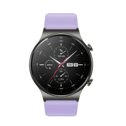 Silikoninis dirželis skirtas Huawei Watch GT 2/ 3/ 4/ 2 Pro/ 3 Pro/ 4 Pro/ GT 2e 46mm – violetinė