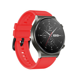 Silikoninis dirželis skirtas Huawei Watch GT 2/ 3/ 4/ 2 Pro/ 3 Pro/ 4 Pro/ GT 2e 46mm – raudonas