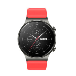 Silikoninis dirželis skirtas Huawei Watch GT 2/ 3/ 4/ 2 Pro/ 3 Pro/ 4 Pro/ GT 2e 46mm – raudonas