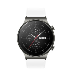 Silikoninis dirželis skirtas Huawei Watch GT 2/ 3/ 4/ 2 Pro/ 3 Pro/ 4 Pro/ GT 2e 46mm – baltas